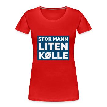 big man small club - Women's Premium Organic T-Shirt - red - Front - Mia (176cm)