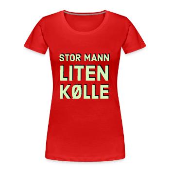 big man small club - Women's Premium Organic T-Shirt - red - Front - Mia (176cm)