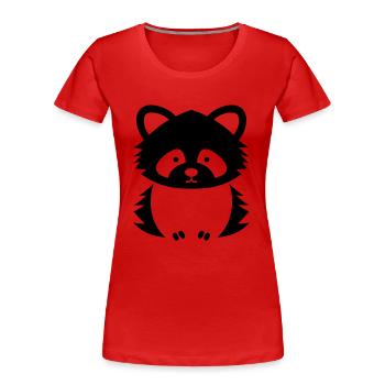 panda roux - T-shirt bio Premium Femme - rouge - Devant - Mia (176cm)