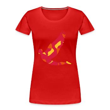 IKARUS / ANGEL - CAMO / CAMOUFLAGE - Frauen Premium Bio T-Shirt - Rot - Vorne - Mia (176cm)