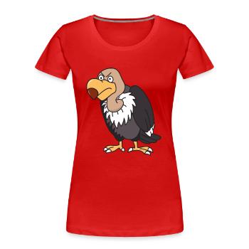Vulture bird of prey birds birds of prey animals - Women's Premium Organic T-Shirt - red - Front - Mia (176cm)