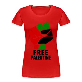 palestina - Women's Premium Organic T-Shirt - red - Front - Mia (176cm)