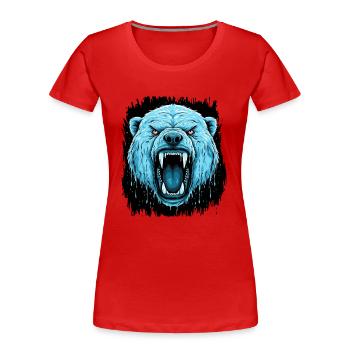 climate change happy present idea capitalist books - Women's Premium Organic T-Shirt - red - Front - Mia (176cm)