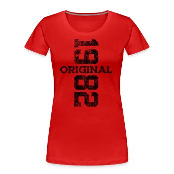44E ANNIVERSAIRE ORIGINAL 1982 - T-shirt bio Premium Femme - rouge - Devant - Mia (176cm)