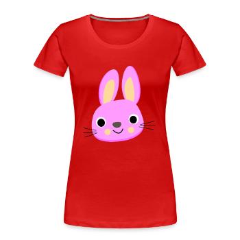 Bunny - Women's Premium Organic T-Shirt - red - Front - Mia (176cm)