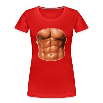 sechs Pac - Frauen Premium Bio T-Shirt - Rot - Vorne - Mia (176cm)