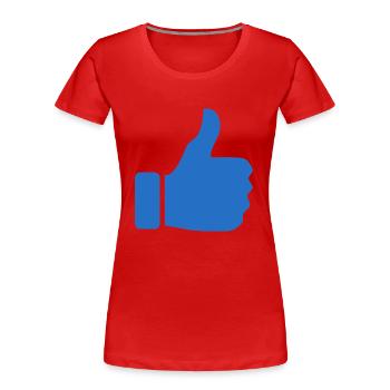 pouces vers le haut - T-shirt bio Premium Femme - rouge - Devant - Mia (176cm)