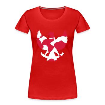 INDONÉSIE INDONÉSIE GARUDA - CAMO / CAMO - T-shirt bio Premium Femme - rouge - Devant - Mia (176cm)
