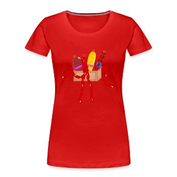Wurst - Frauen Premium Bio T-Shirt - Rot - Vorne - Mia (176cm)