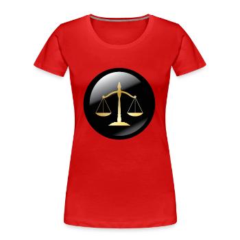 rechtsanwalt anwalt lawyer judge richter law justi - Frauen Premium Bio T-Shirt - Rot - Vorne - Mia (176cm)