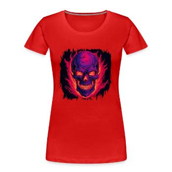 adult clothing fingers bday geek - Frauen Premium Bio T-Shirt - Rot - Vorne - Mia (176cm)