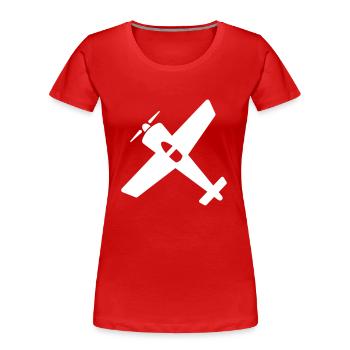 Flugzeug Geschenk Modellflugzeug - Frauen Premium Bio T-Shirt - Rot - Vorne - Mia (176cm)