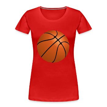 basketball - Women's Premium Organic T-Shirt - red - Front - Mia (176cm)