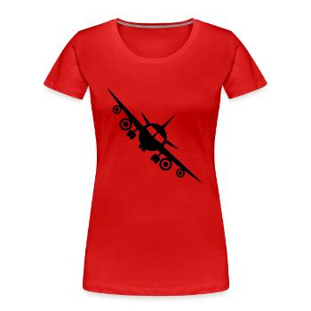 Avion - Fly - T-shirt bio Premium Femme - rouge - Devant - Mia (176cm)