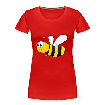 fleißiges Bienchen - Frauen Premium Bio T-Shirt - Rot - Vorne - Mia (176cm)