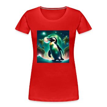 Hulafus 🧊🧊🧊 - Frauen Premium Bio T-Shirt - Rot - Vorne - Mia (176cm)