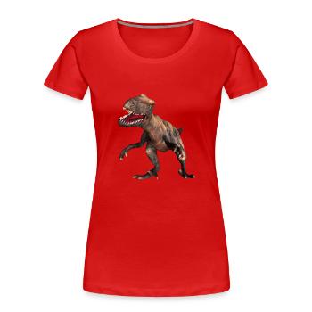 Velociraptor dinosaurs 11 - Women's Premium Organic T-Shirt - red - Front - Mia (176cm)