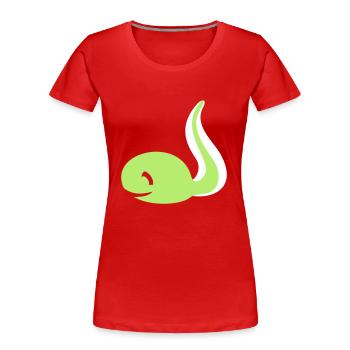 Frog tadpole - Women's Premium Organic T-Shirt - red - Front - Mia (176cm)
