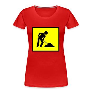 bauen handwerker mechaniker baustelle maurer176 - Frauen Premium Bio T-Shirt - Rot - Vorne - Mia (176cm)