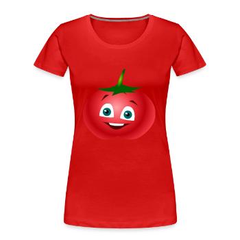 tomate tomates tomate légume légumes4 - T-shirt bio Premium Femme - rouge - Devant - Mia (176cm)