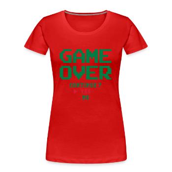 Game over - Women's Premium Organic T-Shirt - red - Front - Mia (176cm)