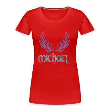 erzengel michael e 45 - Frauen Premium Bio T-Shirt - Rot - Vorne - Mia (176cm)