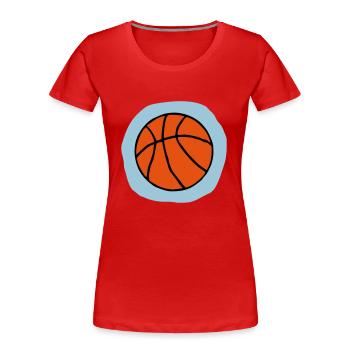 Basketball gift - Women's Premium Organic T-Shirt - red - Front - Mia (176cm)