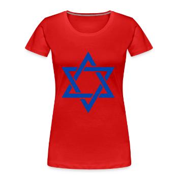 Israel - T-shirt bio Premium Femme - rouge - Devant - Mia (176cm)