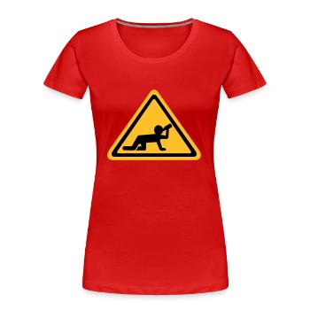 Alkohol - Frauen Premium Bio T-Shirt - Rot - Vorne - Mia (176cm)