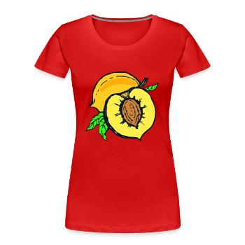 apricots aprikose veggie gemuese fruits8 - Frauen Premium Bio T-Shirt - Rot - Vorne - Mia (176cm)