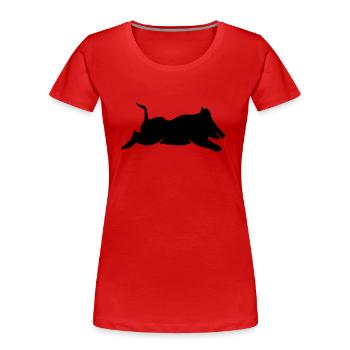 Wildschwein - Frauen Premium Bio T-Shirt - Rot - Vorne - Mia (176cm)