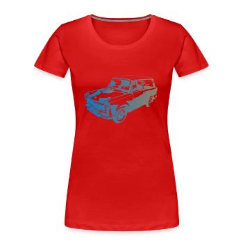  601 Kombi Trabi - Frauen Premium Bio T-Shirt - Rot - Vorne - Mia (176cm)