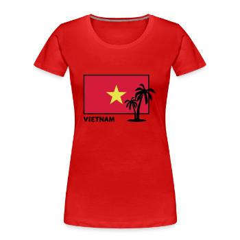 vietnam - Frauen Premium Bio T-Shirt - Rot - Vorne - Mia (176cm)