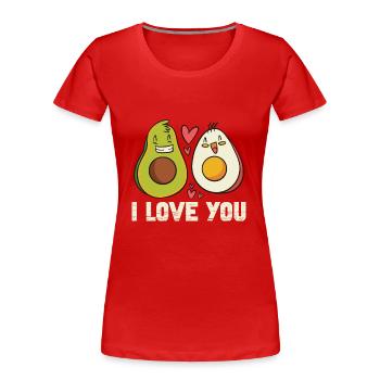 Avocado Fruchtig Vintage Vegane Sprüche - Frauen Premium Bio T-Shirt - Rot - Vorne - Mia (176cm)