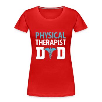 Physiotherapie Physiotherapeut Physio - Frauen Premium Bio T-Shirt - Rot - Vorne - Mia (176cm)
