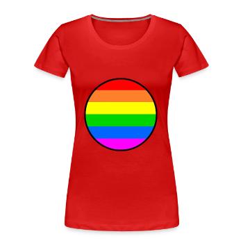 Lgbtq - Frauen Premium Bio T-Shirt - Rot - Vorne - Mia (176cm)