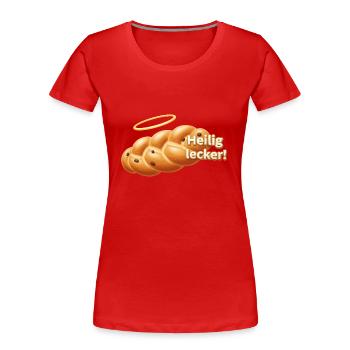 Sacré délicieux ! - T-shirt bio Premium Femme - rouge - Devant - Mia (176cm)