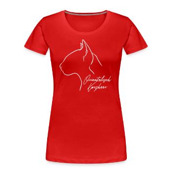 Orientalisch Kurzhaar Profil Katzen Katze Wilsigns - Frauen Premium Bio T-Shirt - Rot - Vorne - Mia (176cm)