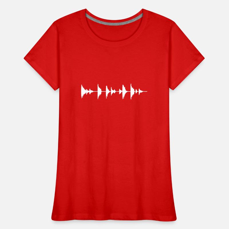 Wellenform - Drumloop - Sample - Beat Frauen Premium Bio T-Shirt
