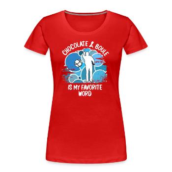 Boule Petanque Boccia Boules Chocolate - Women's Premium Organic T-Shirt - red - Front - Mia (176cm)