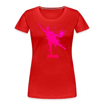 Fitness Training Aerobic Women Aerobic Fitness - Women's Premium Organic T-Shirt - red - Front - Mia (176cm)