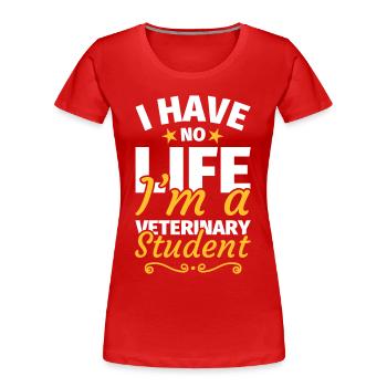 Tiermedizin Studium Tiermedizinstudentin - Frauen Premium Bio T-Shirt - Rot - Vorne - Mia (176cm)