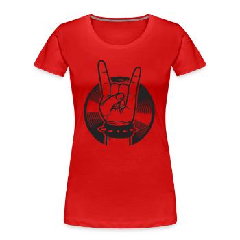 métal musique Rock metalleux hardcore - T-shirt bio Premium Femme - rouge - Devant - Mia (176cm)