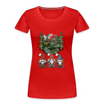 Waldbewohner Märchenfigur Fantasy Zwerge Märchen - Frauen Premium Bio T-Shirt - Rot - Vorne - Mia (176cm)