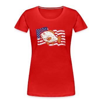 Flounder Fishing Fishing Catcher Summer Flounder - Women's Premium Organic T-Shirt - red - Front - Mia (176cm)
