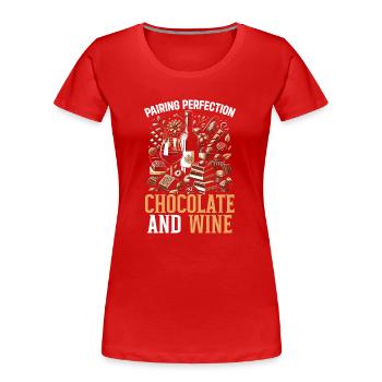 J’adore - T-shirt bio Premium Femme - rouge - Devant - Mia (176cm)