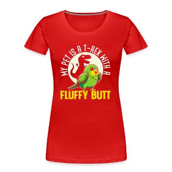 Perruche amoureuse de la perruche Perruche oiseau - T-shirt bio Premium Femme - rouge - Devant - Mia (176cm)