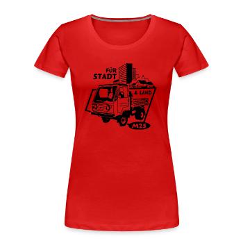 Multicar M25 IFA Mobile - Frauen Premium Bio T-Shirt - Rot - Vorne - Mia (176cm)