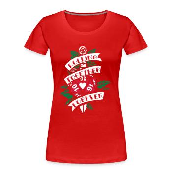Role-playing wedding - Women's Premium Organic T-Shirt - red - Front - Mia (176cm)