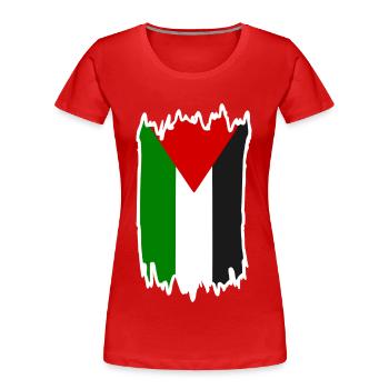 Free palestine - T-shirt bio Premium Femme - rouge - Devant - Mia (176cm)